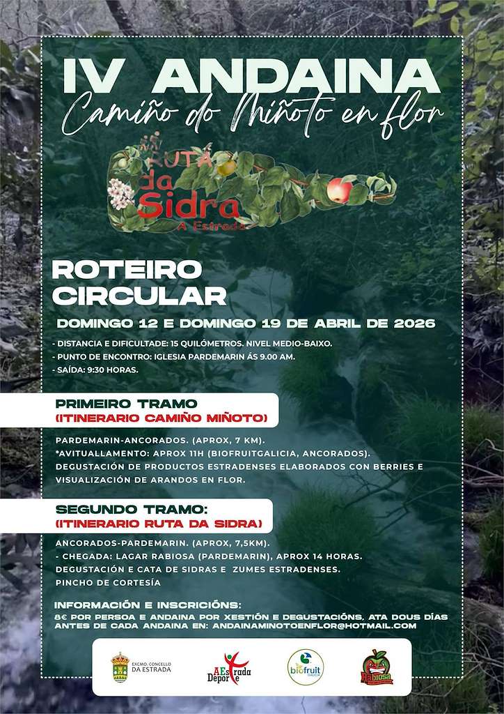 IV Andaina Camiño Miñoto - Rutada Sidra en Flor en A Estrada