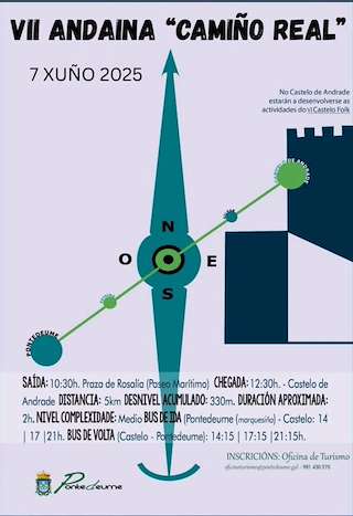 Fechas, información, programa, cartel, imágenes, mapa y ubicación de VII Andaina Camiño Real  en  Pontedeume