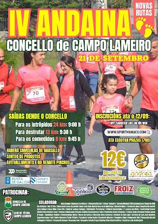Fechas, información, programa, cartel, imágenes, mapa y ubicación de IV Andaina  en  Campo Lameiro