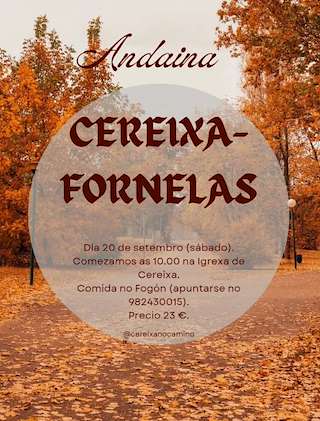 Fechas, información, programa, cartel, imágenes, mapa y ubicación de Andaina Cereixa - Fornelas  en  A Pobra do Brollón