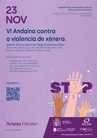 Fechas, información, programa, cartel, imágenes, mapa y ubicación de VI Andaina Contra a Violencia de Xénero  en  Arteixo