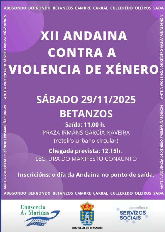 XII Andaina Contra a Violencia de Xénero  en Betanzos