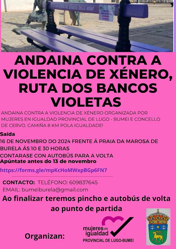 Andaina Contra a Violencia de Xénero  en Burela