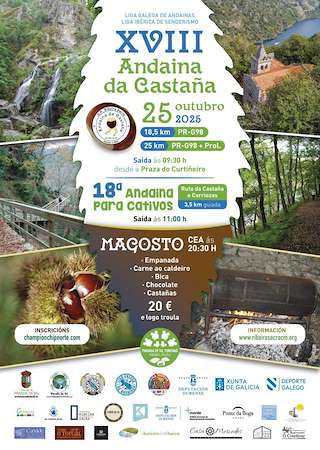 Fechas, información, programa, cartel, imágenes, mapa y ubicación de XVIII Andaina da Castaña e XVIII Andaina para Cativos (2025)  en  Parada de Sil