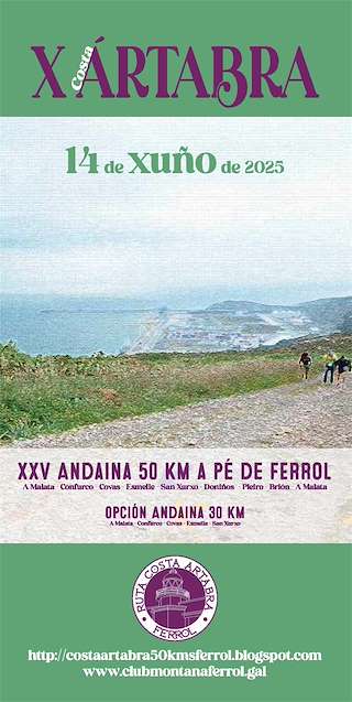 Fechas, información, programa, cartel, imágenes, mapa y ubicación de XXV Andaina de Ferrol - X Andaina Costa Ártabra