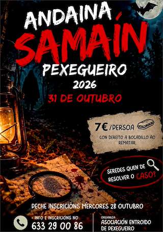 Fechas, información, programa, cartel, imágenes, mapa y ubicación de Andaina de Samaín de Pexegueiro (2026)  en  Tui