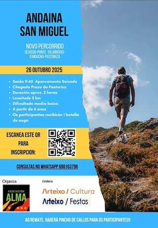 Fechas, información, programa, cartel, imágenes, mapa y ubicación de Andaina de San Miguel (2025)  en  Arteixo