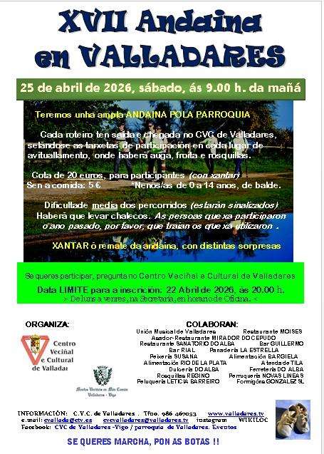XVII Andaina de Valladares (2026) en Vigo