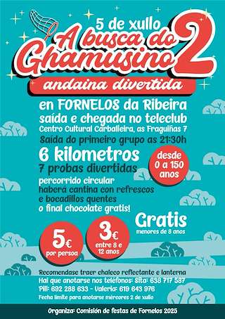 Fechas, información, programa, cartel, imágenes, mapa y ubicación de Andaina Divertida A Busca do Ghamusino 2   en  Salvaterra do Miño