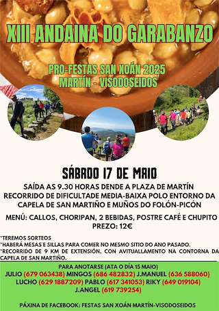 Fechas, información, programa, cartel, imágenes, mapa y ubicación de XIII Andaina do Garabanzo  en  O Rosal