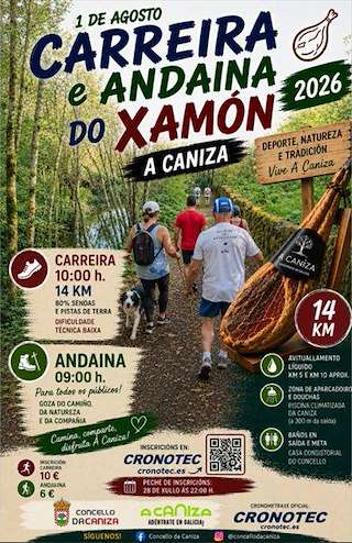 Fechas, información, programa, cartel, imágenes, mapa y ubicación de Andaina e Carreira do Xamón (2026)  en  A Caniza