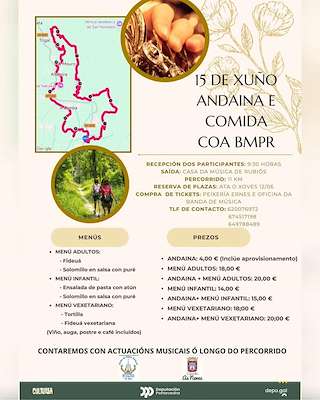 Fechas, información, programa, cartel, imágenes, mapa y ubicación de Andaina e Comida coa BMPR  en  As Neves