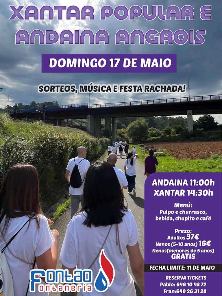 Andaina e Xantar Popular de Angrois (2026) en Santiago de Compostela