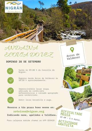 Fechas, información, programa, cartel, imágenes, mapa y ubicación de Andaina Ecovia do Vez (2025)  en  Nigrán