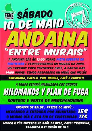 Fechas, información, programa, cartel, imágenes, mapa y ubicación de Andaina Entre Murais  en  Fene