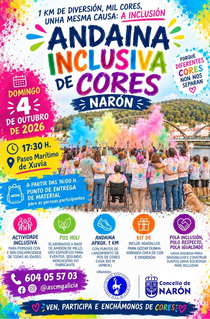 Andaina Inclusiva de Cores  (2026) en Narón