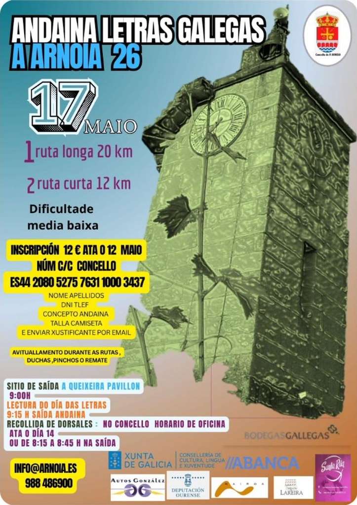 Andaina Letras Galegas (2026) en A Arnoia