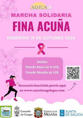 Fechas, información, programa, cartel, imágenes, mapa y ubicación de Andaina Marcha Fina Acuña (2025)  en  Bueu