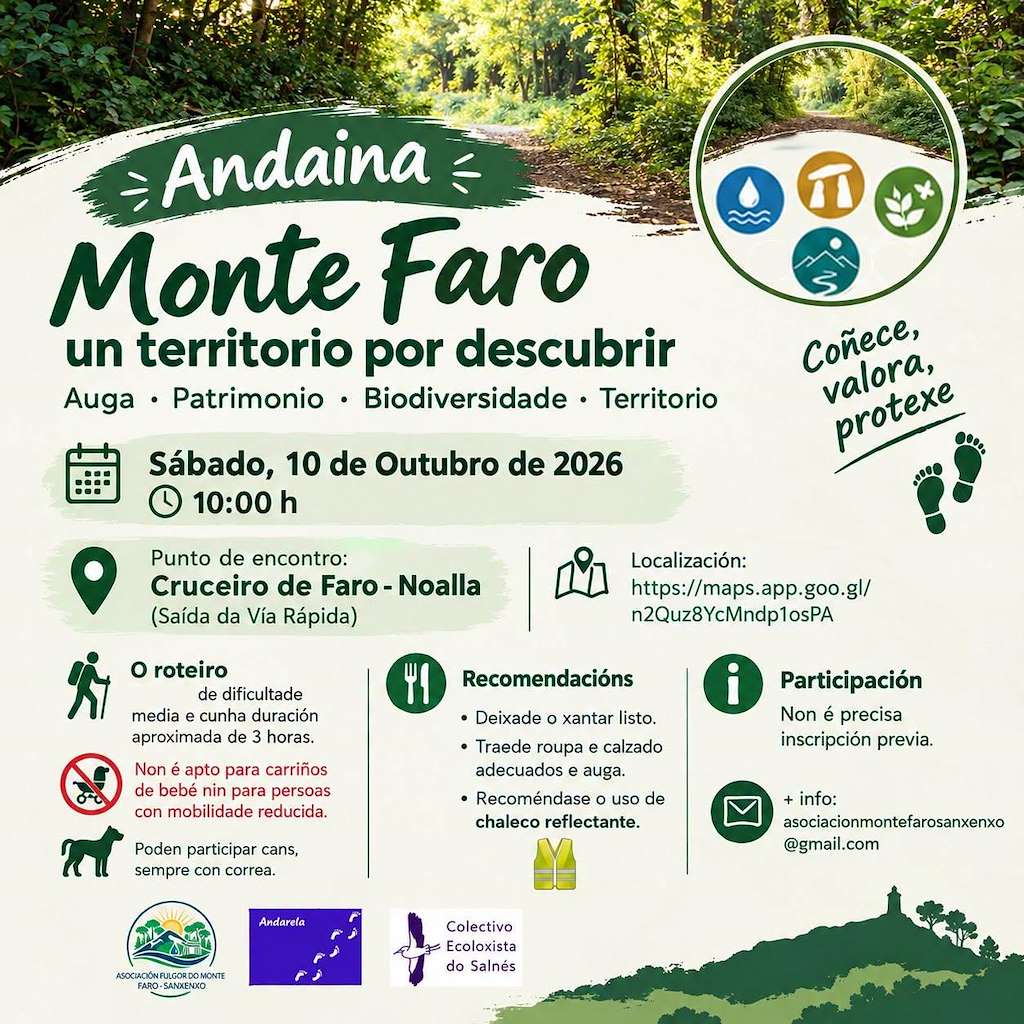 Andaina Monte Faro (2026) en Sanxenxo