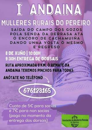 Fechas, información, programa, cartel, imágenes, mapa y ubicación de I Andaina Mulleres Rurais   en  O Pereiro de Aguiar