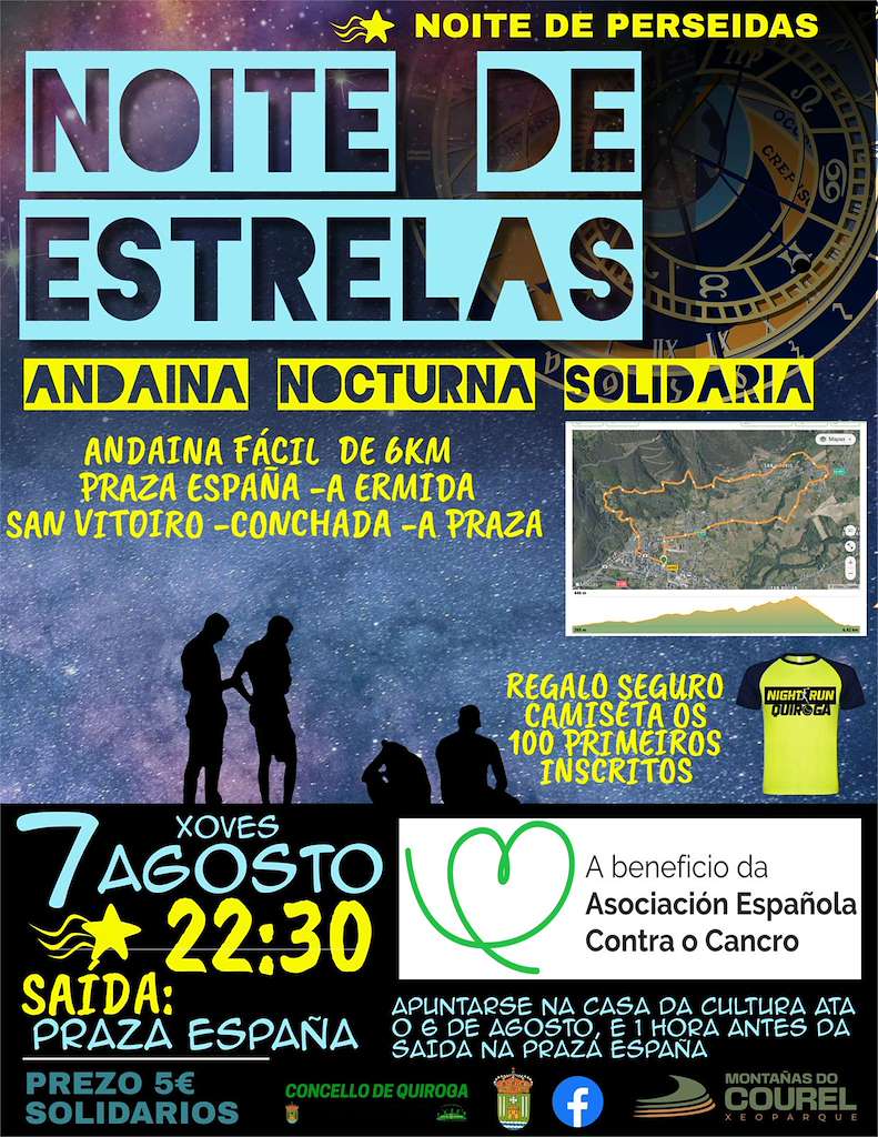 Andaina Noctura Solidaria Noite de Estrelas (2025) en Quiroga