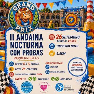 Fechas, información, programa, cartel, imágenes, mapa y ubicación de II Andaina Nocturna con Probas (2026) en Salceda de Caselas