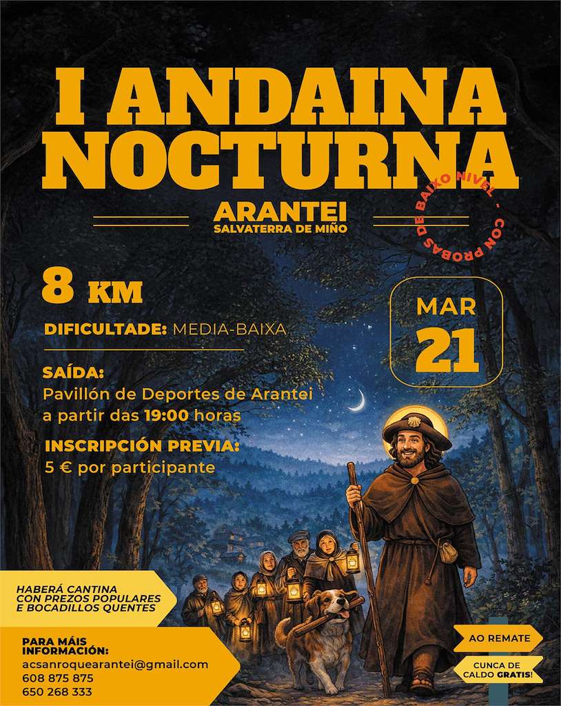 I Andaina Nocturna de Arantei (2026) en Salvaterra do Miño