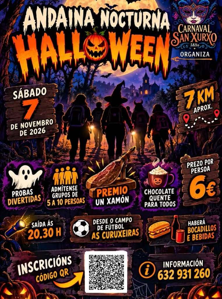 Andaina Nocturna de Halloween de San Xurxo  (2026) en Salceda de Caselas