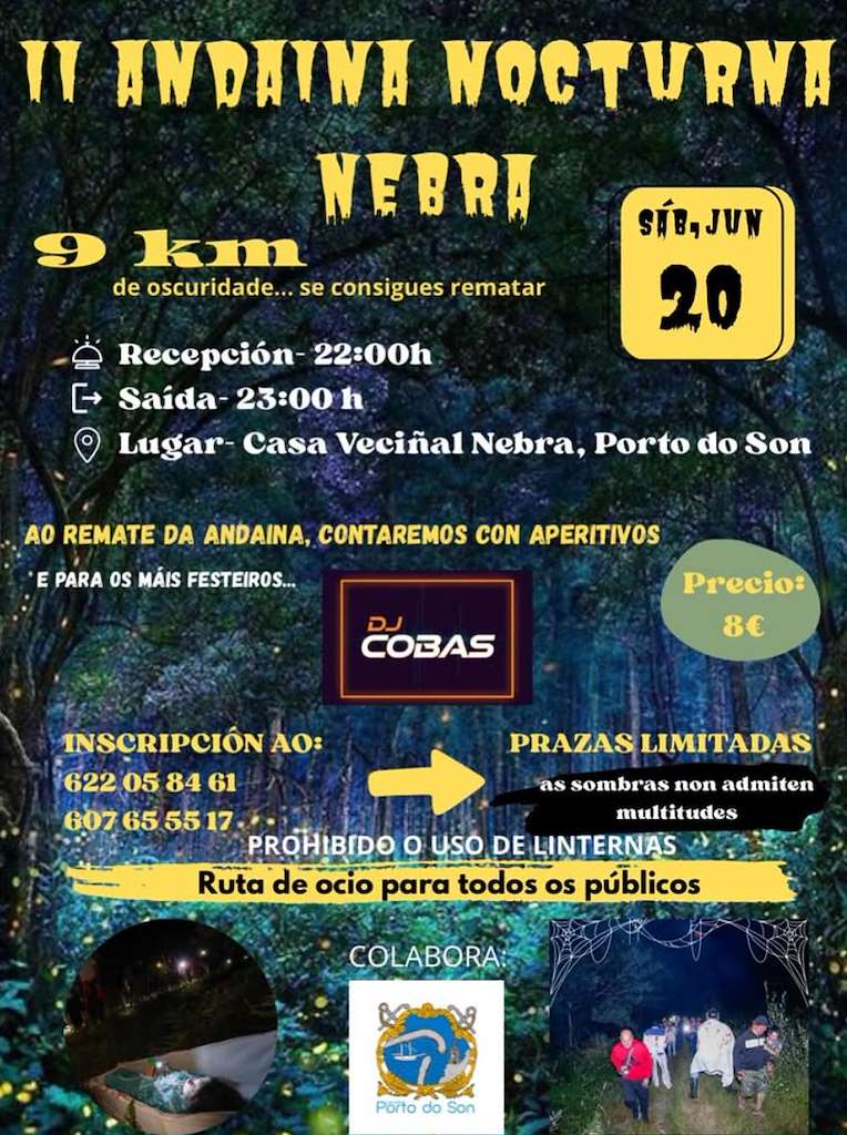 II Andaina Nocturna de Nebra (2026) en O Porto do Son