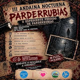 Fechas, información, programa, cartel, imágenes, mapa y ubicación de III Andaina Nocturna de Parderrubias (2026)  en  Salceda de Caselas