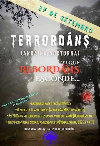 Fechas, información, programa, cartel, imágenes, mapa y ubicación de Andaina Nocturna de Rebordáns (2025)  en  Tui