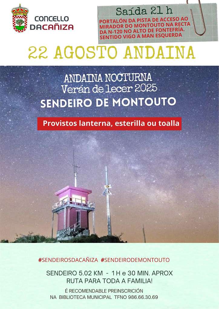 Andaina Nocturna Sendeiro de Montouto en A Caniza