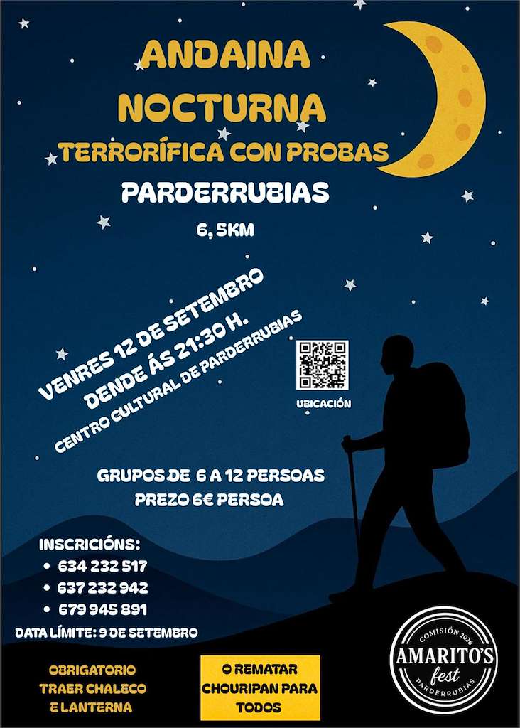 Andaina Nocturna Terrorífica de Parderrubias (2026) en Salceda de Caselas