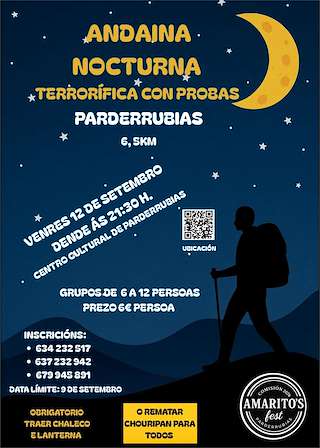 Fechas, información, programa, cartel, imágenes, mapa y ubicación de Andaina Nocturna Terrorífica de Parderrubias (2026)  en  Salceda de Caselas