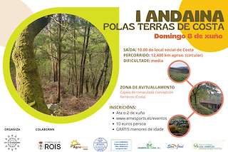 Fechas, información, programa, cartel, imágenes, mapa y ubicación de Andaina polas Terras da Costa  en  Rois