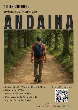 Fechas, información, programa, cartel, imágenes, mapa y ubicación de II Andaina Popular O Quinteiro de Buño (2025)  en  Malpica de Bergantiños