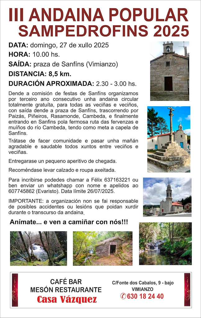 III Andaina Popular Sampedrofins en Vimianzo