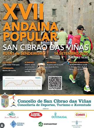 Fechas, información, programa, cartel, imágenes, mapa y ubicación de XVII Andaina Popular  en  San Cibrao das Viñas