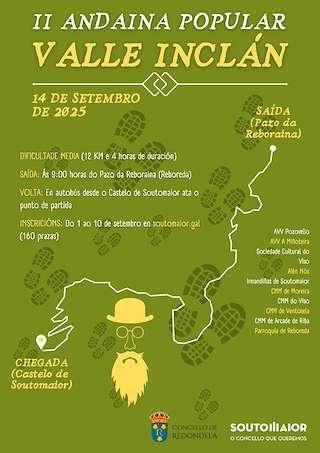 Fechas, información, programa, cartel, imágenes, mapa y ubicación de II Andaina Popular Valle Inclán  en  Redondela