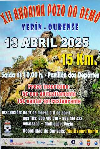 Fechas, información, programa, cartel, imágenes, mapa y ubicación de XII Andaina Pozo do Demo   en  Verín
