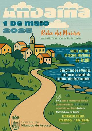 Fechas, información, programa, cartel, imágenes, mapa y ubicación de Andaina Ruta dos Muiños  en  Vilanova de Arousa