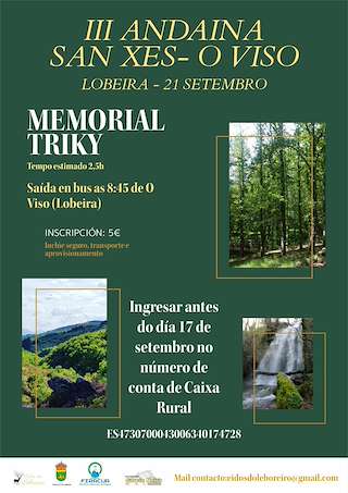 Fechas, información, programa, cartel, imágenes, mapa y ubicación de III Andaina San Xes - O Viso  en  Lobeira