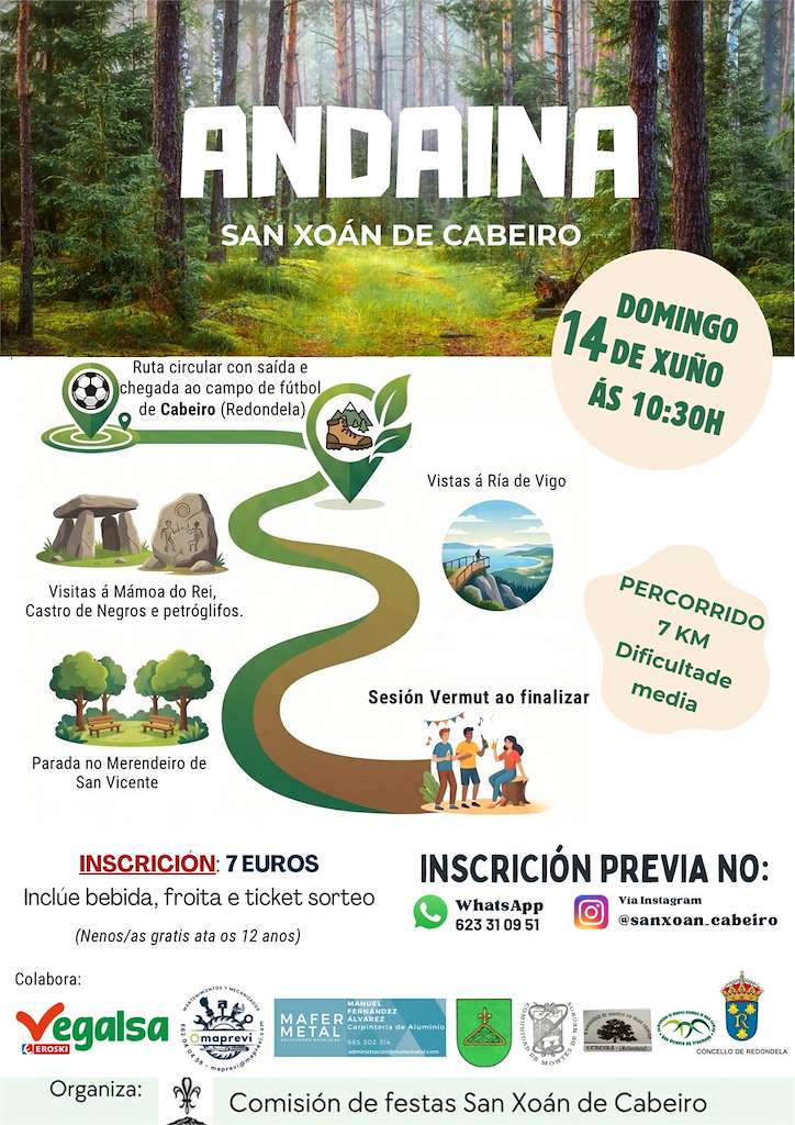 Andaina San Xoán de Cabeiro (2026) en Redondela