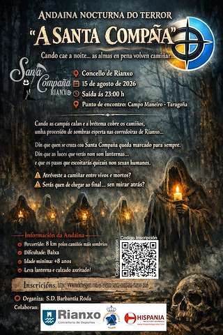 Fechas, información, programa, cartel, imágenes, mapa y ubicación de VIII Andaina Santa Compaña (2026) en Rianxo