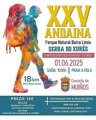 Fechas, información, programa, cartel, imágenes, mapa y ubicación de XXV Andaina Serra do Xurés  en  Muíños