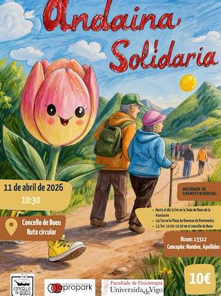 Fechas, información, programa, cartel, imágenes, mapa y ubicación de Andaina Solidaria a favor de la Asociación Parkinson Pontevedra (2026)  en  Bueu