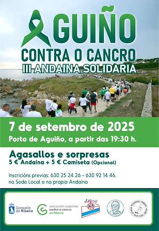Fechas, información, programa, cartel, imágenes, mapa y ubicación de III Andaina Solidaria - Aguiño Contra o Cancro  en  Ribeira