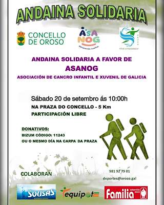 Fechas, información, programa, cartel, imágenes, mapa y ubicación de Andaina Solidaria Asanog  en  Oroso