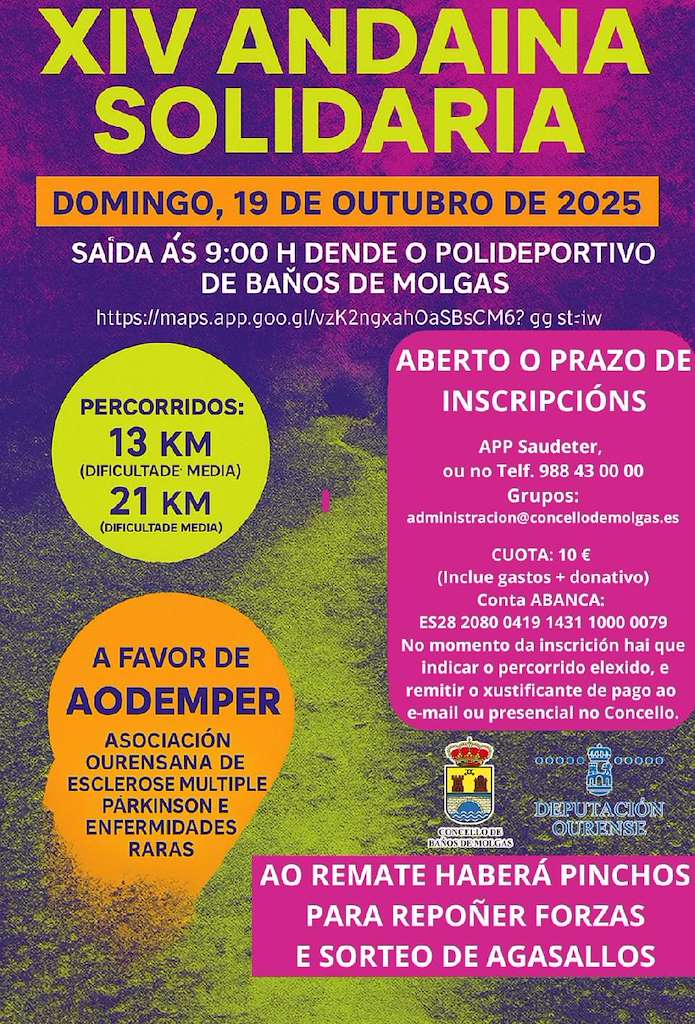 XIV Andaina Solidaria  (2025) en Baños de Molgas