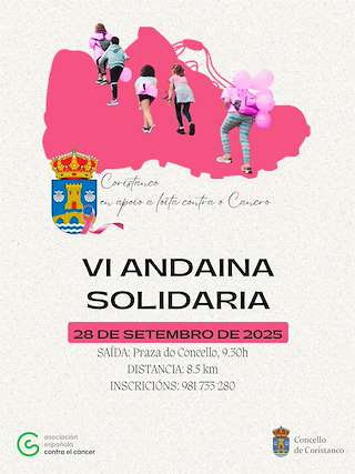 Fechas, información, programa, cartel, imágenes, mapa y ubicación de VI Andaina Solidaria   en  Coristanco
